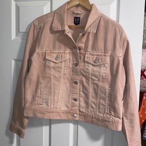 Gap pink/peach denim jacket.
